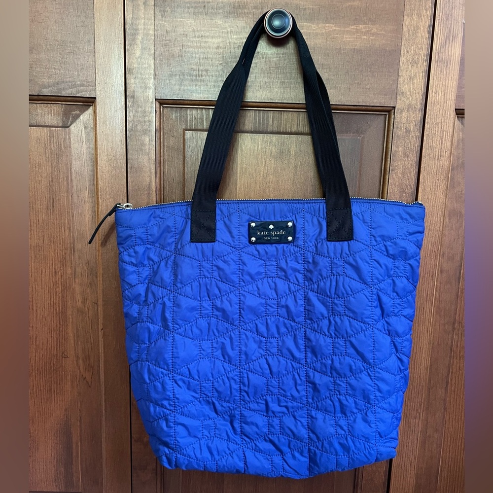 Kate Spade Royal Blue Quilted Tote